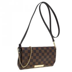 Pre Owned Louis Vuitton Damier Ebene Canvas Favorite PM Bag