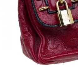 Pre Owned Louis Vuitton Red Monogram Leather My Deer Enigme Clutch