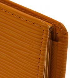 Pre Owned Louis Vuitton Orange Epi Leather French Purse 