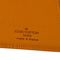 Pre Owned Louis Vuitton Orange Epi Leather French Purse 