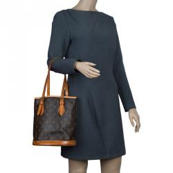 Louis Vuitton Bucket PM Brown Cloth ref.130345 - Joli Closet