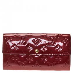 Louis Vuitton Red Monogram Vernis Sarah Wallet