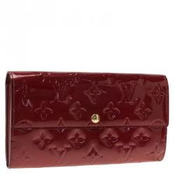 Louis Vuitton Red Monogram Vernis Sarah Wallet