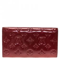 Louis Vuitton Red Monogram Vernis Sarah Wallet