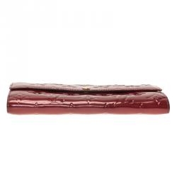 Louis Vuitton Red Monogram Vernis Sarah Wallet