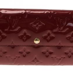 Louis Vuitton Red Monogram Vernis Sarah Wallet
