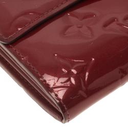 Louis Vuitton Red Monogram Vernis Sarah Wallet