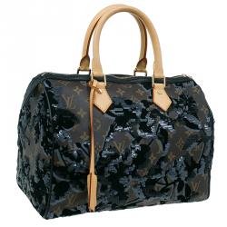 Pre Owned Louis Vuitton Monogram Canvas Limited Edition Fleur De Jais Speedy 30 Bag