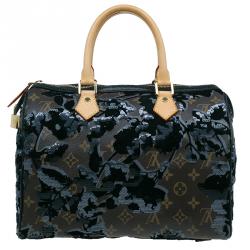 Pre Owned Louis Vuitton Monogram Canvas Limited Edition Fleur De Jais Speedy 30 Bag