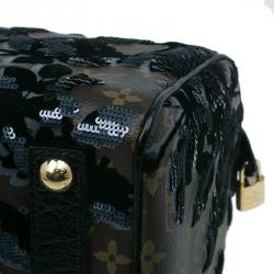 Pre Owned Louis Vuitton Monogram Canvas Limited Edition Fleur De Jais Speedy 30 Bag