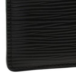 مملوكة مسبقًا محفظة بطاقات لوي فيتون جلد ايبي سوداء