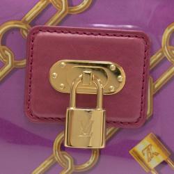 Pre Owned Louis Vuitton Fuschia Monogram Charms Limited Edition Cabas Bag