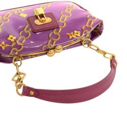 Pre Owned Louis Vuitton Fuschia Monogram Charms Limited Edition Cabas Bag