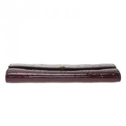 Louis Vuitton Amarante Monogram Vernis Sarah Continental Wallet