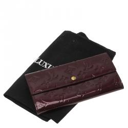 Louis Vuitton Amarante Monogram Vernis Sarah Continental Wallet