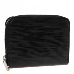 مملوكة مسبقًا محفظة صغيرة لوي فيتون  جلد ايبي أسود بسحاب