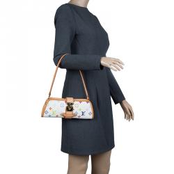 مملوكة مسبقًا حقيبة يد صغيرة لوي فيتون شيرلي متعددة الألوان مونوغرامي بيضاء