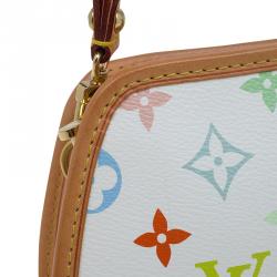 مملوكة مسبقًا حقيبة يد صغيرة لوي فيتون شيرلي متعددة الألوان مونوغرامي بيضاء