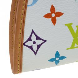 مملوكة مسبقًا حقيبة يد صغيرة لوي فيتون شيرلي متعددة الألوان مونوغرامي بيضاء