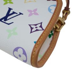 مملوكة مسبقًا حقيبة يد صغيرة لوي فيتون شيرلي متعددة الألوان مونوغرامي بيضاء