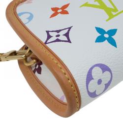 مملوكة مسبقًا حقيبة يد صغيرة لوي فيتون شيرلي متعددة الألوان مونوغرامي بيضاء