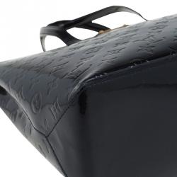 مملوكة مسبقًا Louis Vuitton Black Magnetique Monogram Vernis Wilshire MM Bag