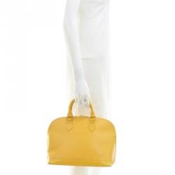 Pre Owned Louis Vuitton Tassil Yellow Epi Leather Alma PM
