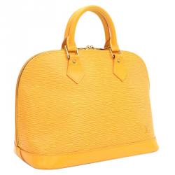 Pre Owned Louis Vuitton Tassil Yellow Epi Leather Alma PM