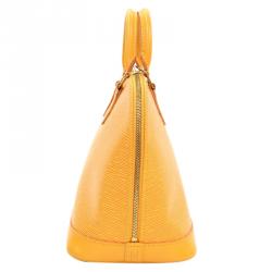 Pre Owned Louis Vuitton Tassil Yellow Epi Leather Alma PM