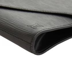 Pre Owned Louis Vuitton Black Epi Leather Art Deco Clutch MM