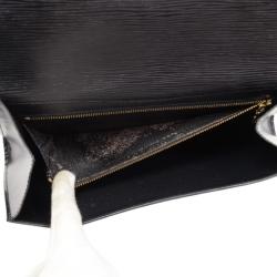 Pre Owned Louis Vuitton Black Epi Leather Art Deco Clutch MM