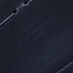 Pre Owned Louis Vuitton Navy Blue Monogram Vernis Zip Around Wallet