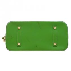 Pre Owned حقيبة لوي فيتون ألما أزهار ستيفن سبراوز إصدار محدود فيرنيه مونوغرامي خضراء GM