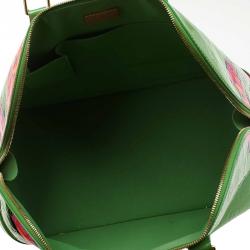 Pre Owned حقيبة لوي فيتون ألما أزهار ستيفن سبراوز إصدار محدود فيرنيه مونوغرامي خضراء GM