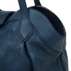 Pre Owned Louis Vuitton Marine Monogram Mahina Leather Cirrus MM Bag