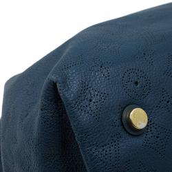 Pre Owned Louis Vuitton Marine Monogram Mahina Leather Cirrus MM Bag