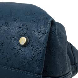 Pre Owned Louis Vuitton Marine Monogram Mahina Leather Cirrus MM Bag