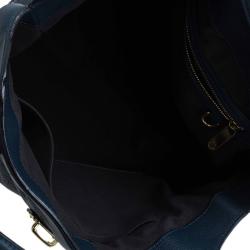 Pre Owned Louis Vuitton Marine Monogram Mahina Leather Cirrus MM Bag