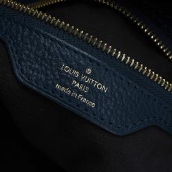 Pre Owned Louis Vuitton Marine Monogram Mahina Leather Cirrus MM Bag
