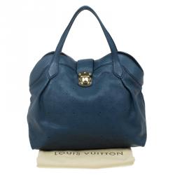 Pre Owned Louis Vuitton Marine Monogram Mahina Leather Cirrus MM Bag