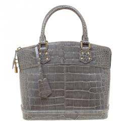 Lockit alligator handbag Louis Vuitton Blue in Alligator - 25641523