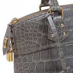 Louis Vuitton Grey Crocodile Limited Edition Lockit PM Bag Louis Vuitton | TLC