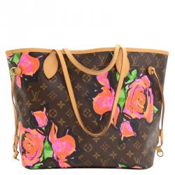 Louis Vuitton Monogram Roses Neverfull MM by Stephen Sprouse RARE