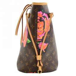 Pre Owned Louis Vuitton Monogram Canvas Limited Edition Stephen Sprouse Roses Neverfull MM