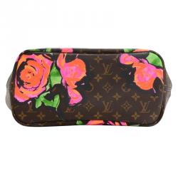 Pre Owned Louis Vuitton Monogram Canvas Limited Edition Stephen Sprouse Roses Neverfull MM