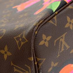 Pre Owned Louis Vuitton Monogram Canvas Limited Edition Stephen Sprouse Roses Neverfull MM