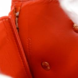 Pre Owned Louis Vuitton Orange Sunset Monogram Vernis Limited Edition Lexington Fleurs Pochette Accessoires