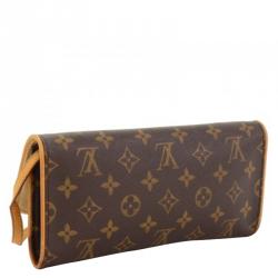 مملوكة مسبقًا حقيبة يد صغيرة لوي فيتون توين كانفاس مونوغرامي GM