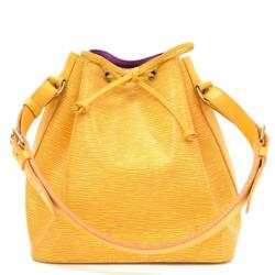 Pre Owned حقيبة لوي فيتون بيتي نيو جلد أيبي صفراء تاسيل