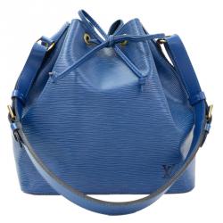 Pre Owned Louis Vuitton Toledo Blue Epi Leather Petit Noe Bag